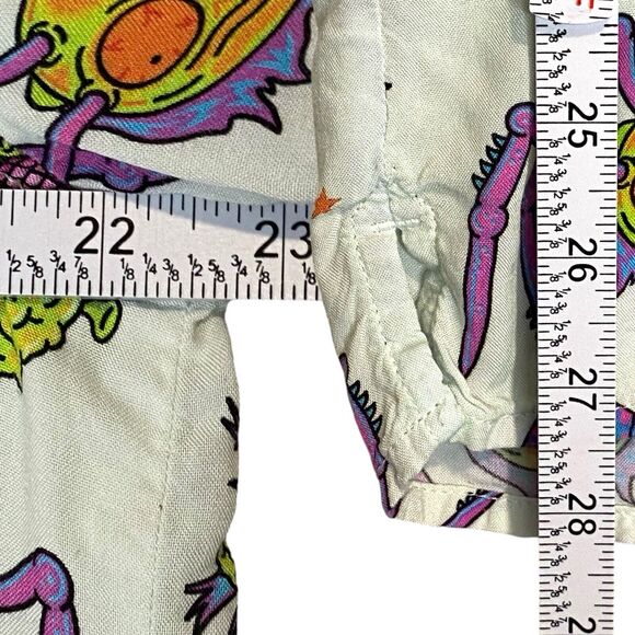 H&M Rick & Morty Button Up Shirt Mens M Cartoon Gothic‎ Novelty Vacation Kidcore - Picture 6 of 8